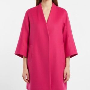 ZARA Fuchsia Pink Oversized Weave Coat